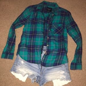Boyfriend fit American Eagle flannel